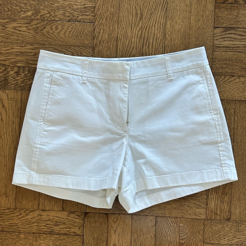 Jcrew Perfect Summer White Cotton Shorts